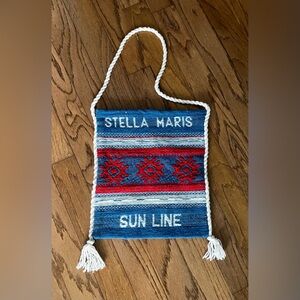 Stella Maris Sun Line Woven Bag - Blue and Red